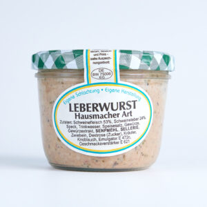 Hausm. Leberwurst Gläser 200gr.